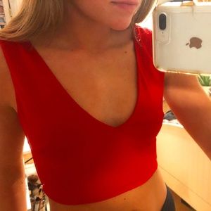 SHOWPO Red Cropped Tank Top